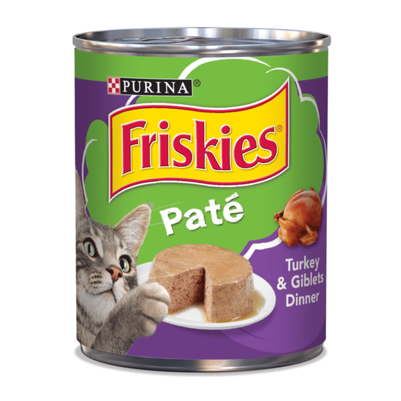 Purina Friskies Classic Paté Cat Food, Turkey & Giblets Dinner (13 oz