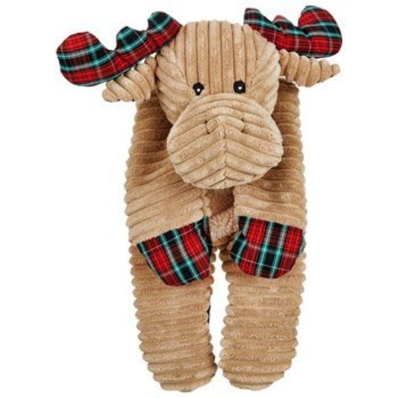 Petco Holiday Corduroy Reindeer Flat Body Dog Toy 16" L X 6.5" W X 5.5