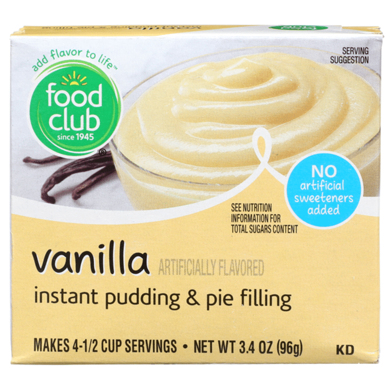 Food Club Vanilla Instant Pudding & Pie Filling (3.4 oz) Instacart