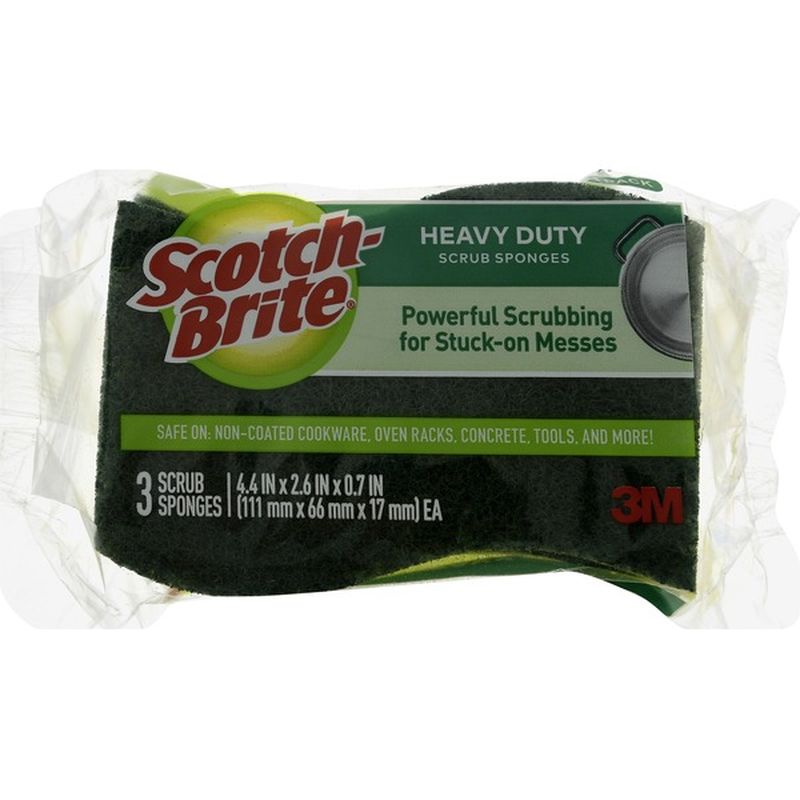 Scotch-Brite Scrub Sponges, Heavy Duty, 3 Pack (3 Ct) From Shaw 's ...