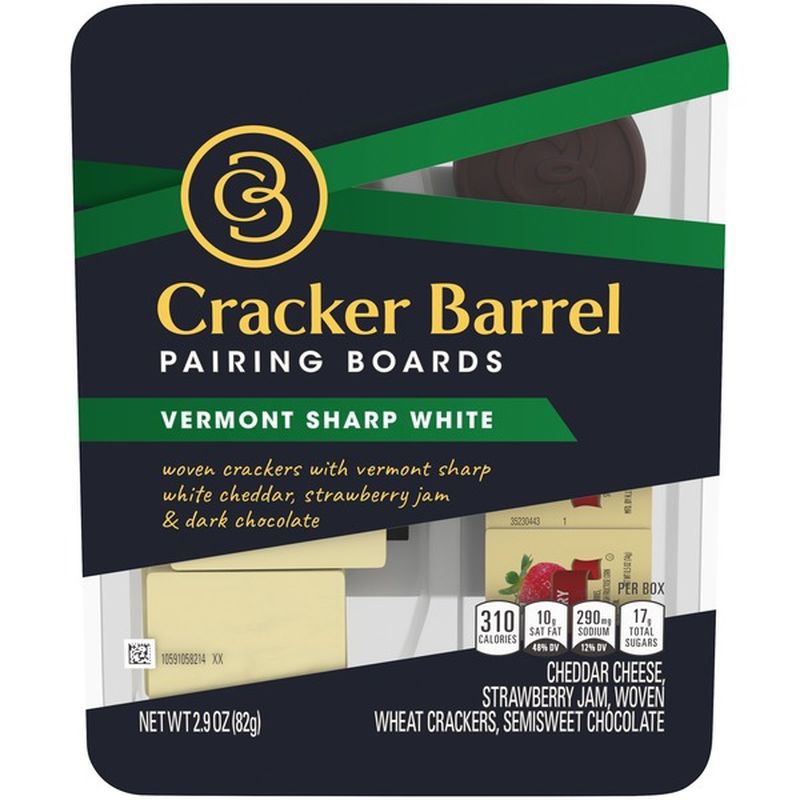 Cracker Barrel Vermont Sharp White Cheddar Cheese, Strawberry Jam Woven