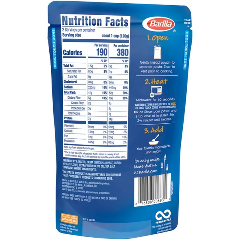 Barilla Fully Cooked Ready Pasta Rotini 8 5 Oz Instacart
