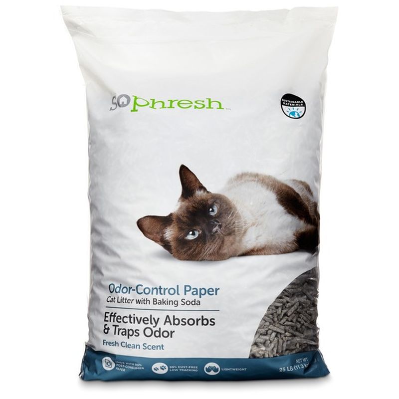 So Phresh OdorControl Paper Cat Litter with Baking Soda (25 lb