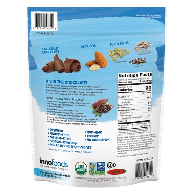 Inno Foods Almond Nuggets In Dark Chocolate (16 oz) - Instacart