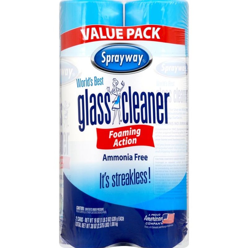 Sprayway Glass Cleaner, Foaming Action, Value Pack (15 oz) from Smart