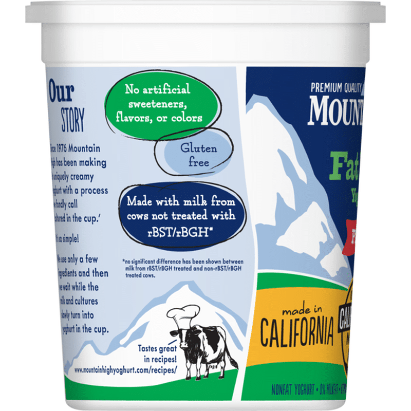 Mountain High Yoghurt, Fat Free, Plain (32 oz) from Sprouts Farmers Market Instacart