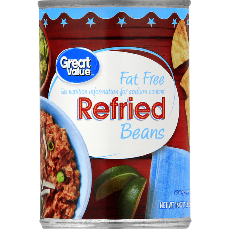 Great Value Beans, Fat Free, Refried (16 oz) Instacart
