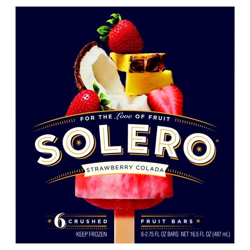 strawberry colada popsicles solero