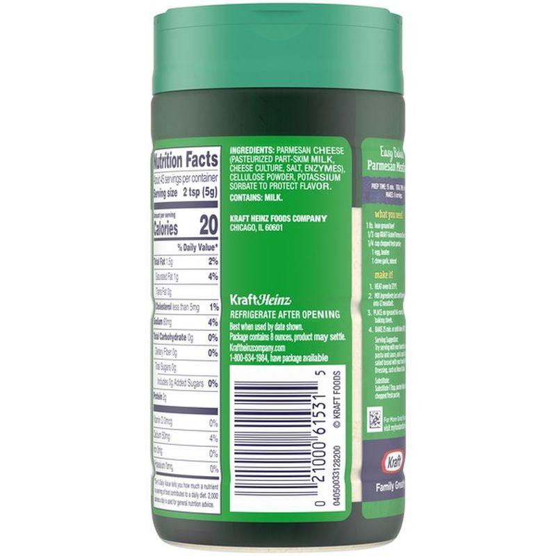 Kraft 100% Grated Parmesan Cheese