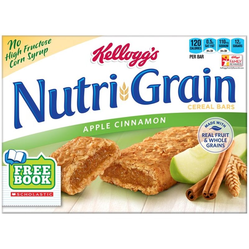 Kellogg's Nutri-Grain Apple Cinnamon Cereal Bars (1.3 Oz) - Instacart