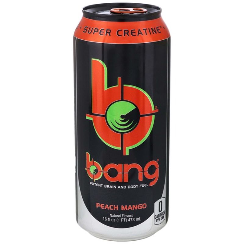 Bang Peach Mango Energy Drink (16 Fl Oz) From H-e-b - Instacart