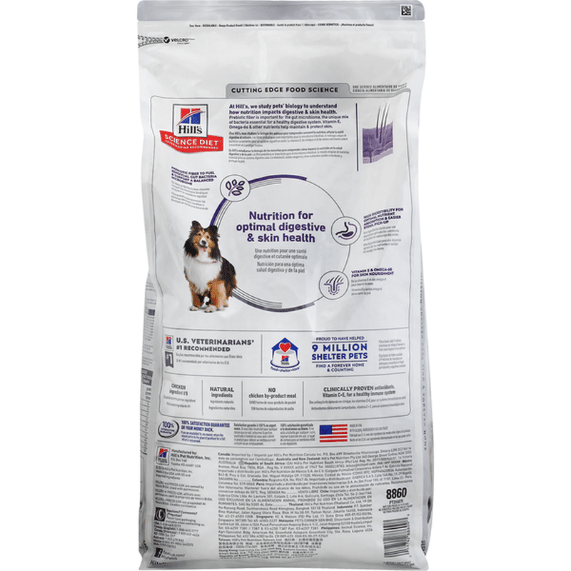 Hills Dog Food, Sensitive Stomach & Skin, Chicken Recipe, Science Diet