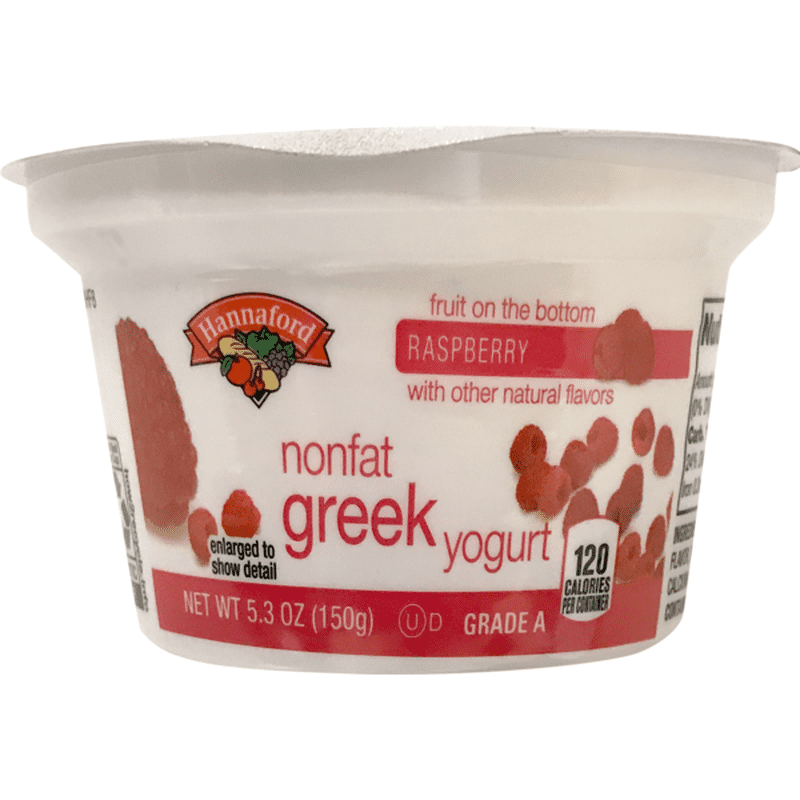 Hannaford Greek Nonfat Raspberry Yogurt (5.3 oz) Instacart