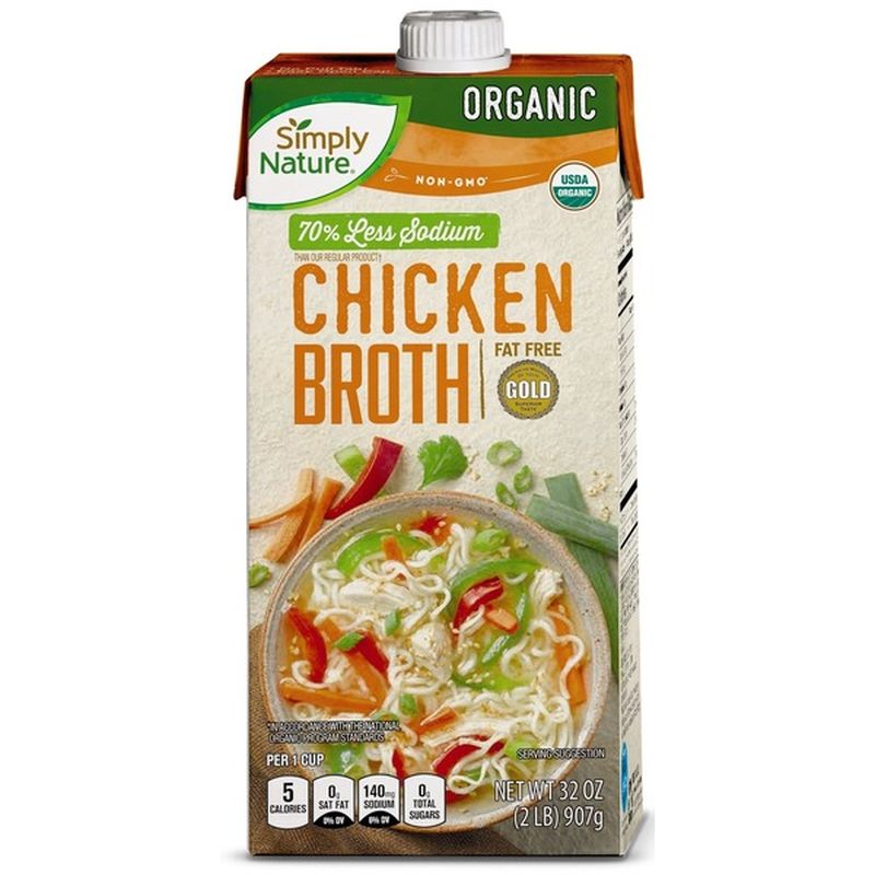 Simply Nature 70% Less Sodium Chicken Broth (32 fl oz) from ALDI ...