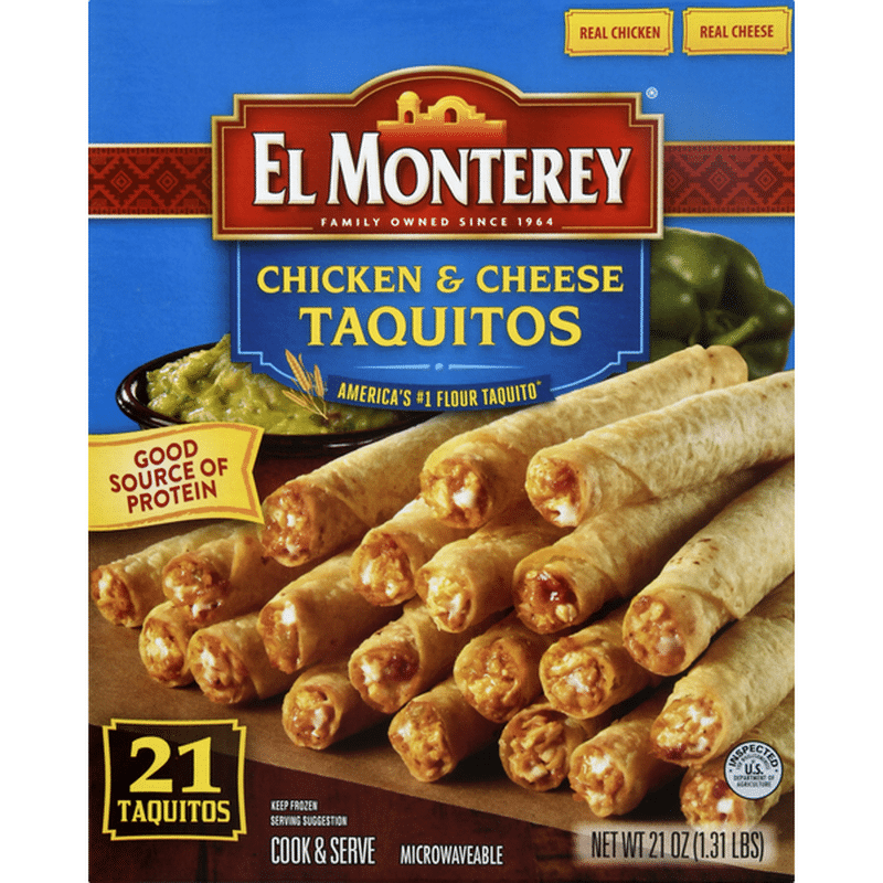 El Monterey Chicken & Cheese Flour Taquitos (1.313 Lb) - Instacart