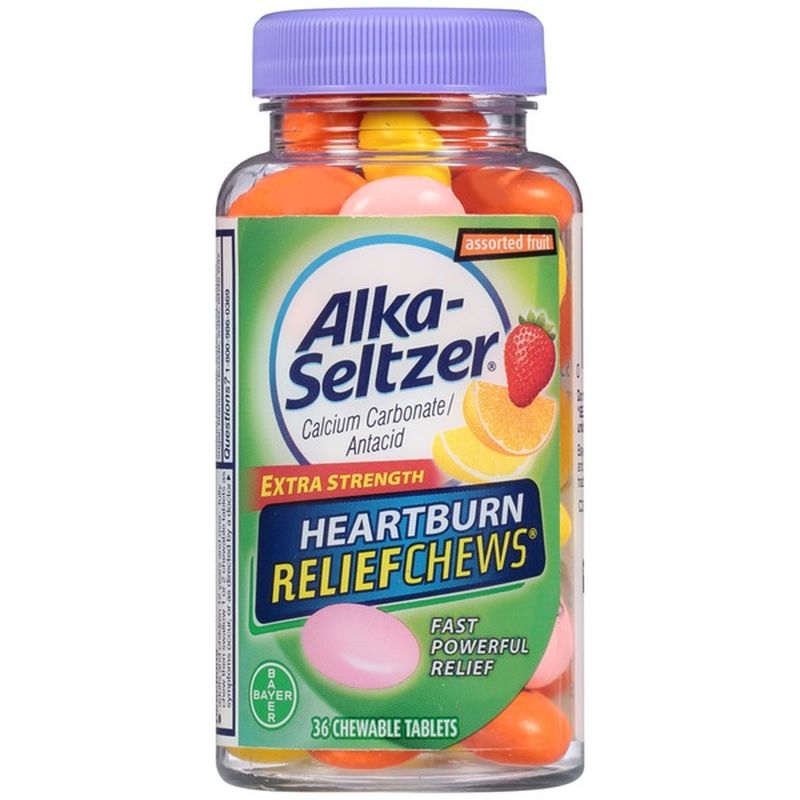 Alka-Seltzer Heartburn + Gas Relief Chews Tropical Punch - 32 CT (32 Ct ...