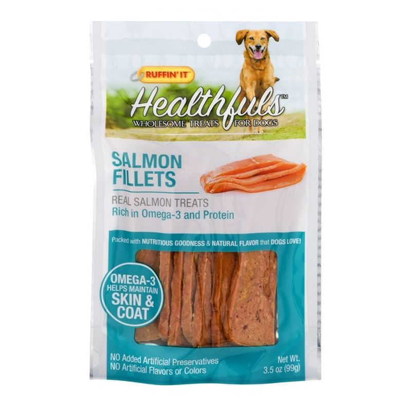 Ruffin' it Healthfuls Wholesome Treats For Dogs Salmon Fillets (3.5 oz