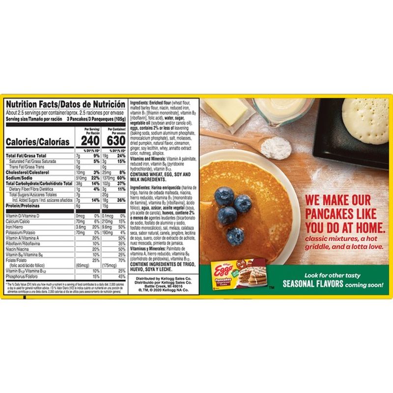 Kellogg's Eggo Frozen Pancakes Pumpkin Pie (9.8 oz) Instacart