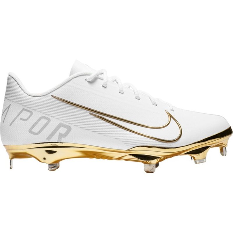 white and gold nike baseball cleats