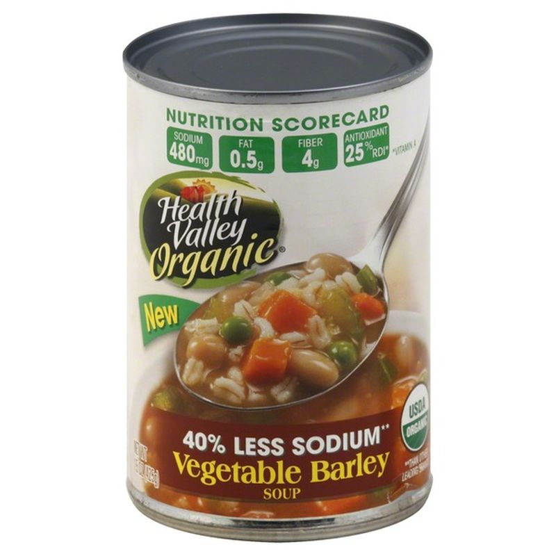Health Valley Organic Soup Vegetable Barley 40 Less Sodium (15 oz