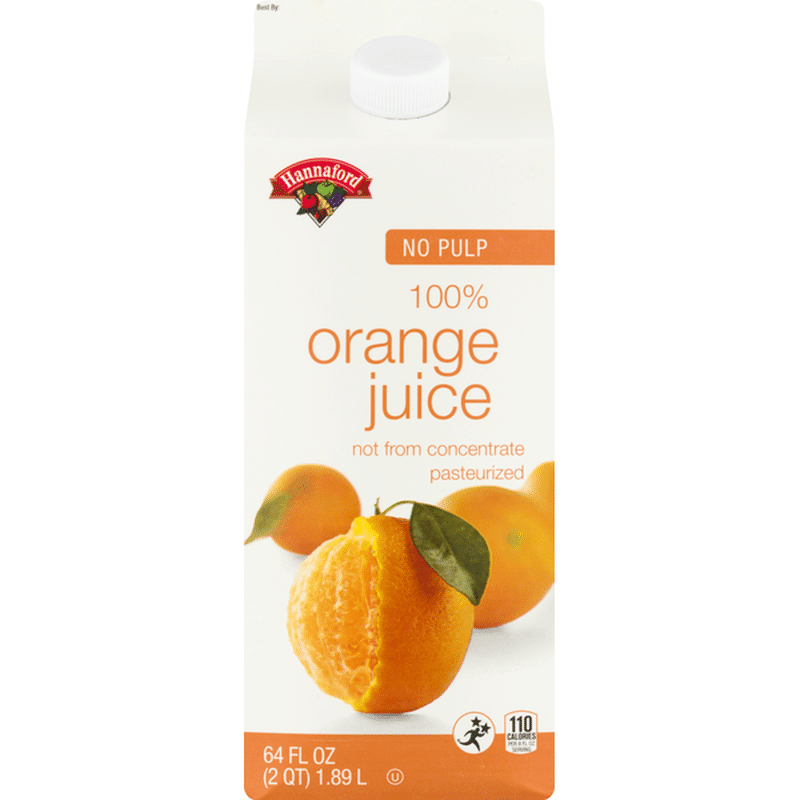 Hannaford Premium Orange Juice Carton (64 oz) - Instacart