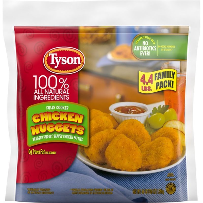 Tyson Fully Cooked Chicken Nuggets, Frozen (64 oz) - Instacart