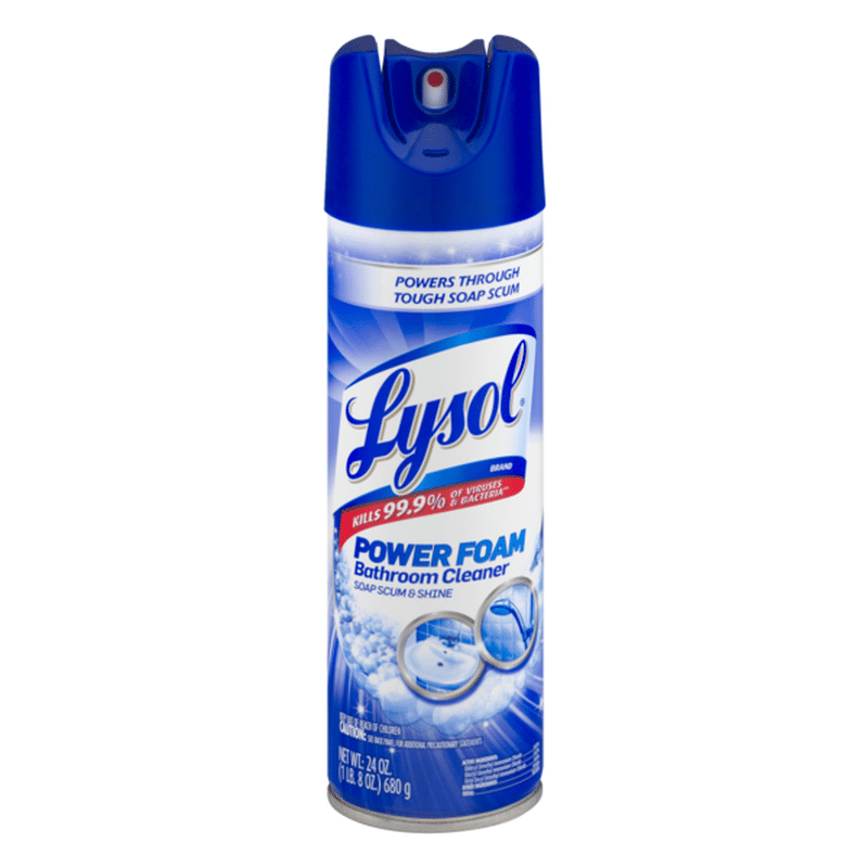 Lysol Power Foam Bathroom Cleaner Soap Scum & Shine (24 oz) from Giant ...