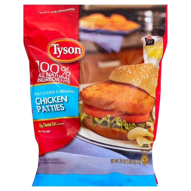 Tyson Fully Cooked Chicken Patties, Frozen (26 oz) from SuperFresh