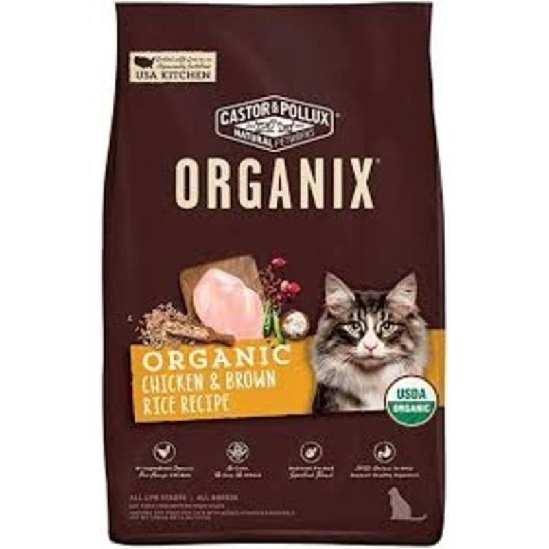 Castor & Pollux Organix Chicken, Brown Rice & Flaxseed Adult Cat Food