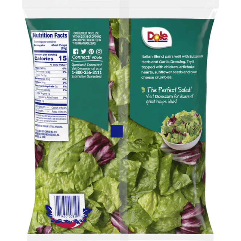 Dole Salad, Italian Blend (9 oz bag) from HEB Instacart