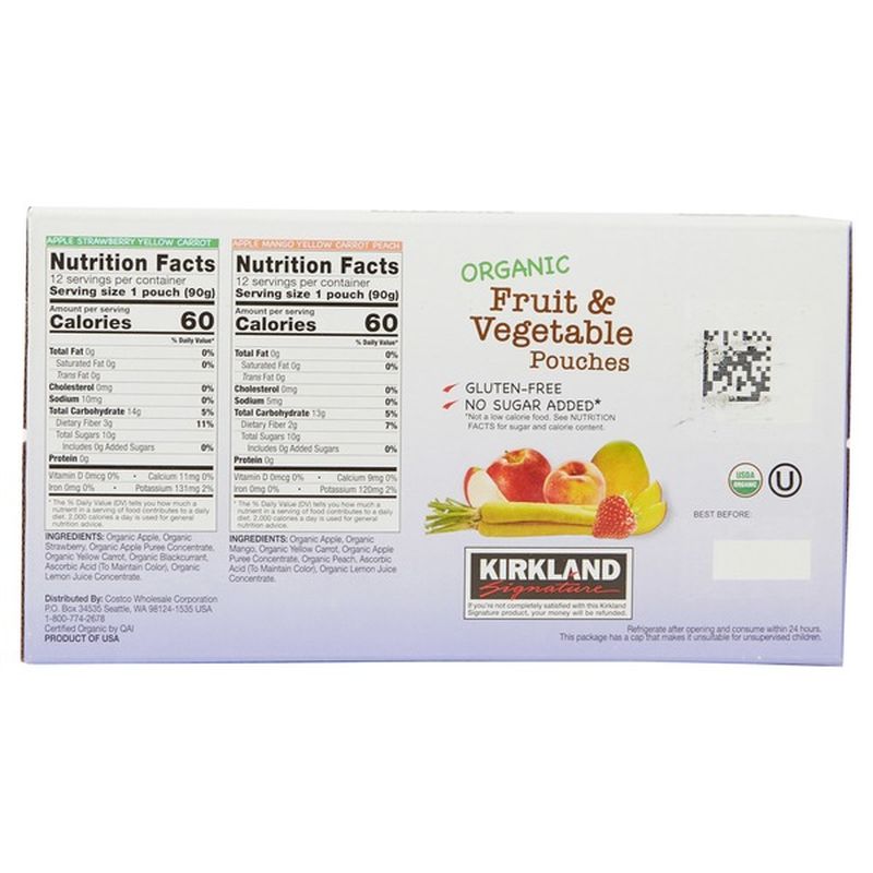 Kirkland Signature Organic Fruit & Vegetable (3.2 oz) from Costco