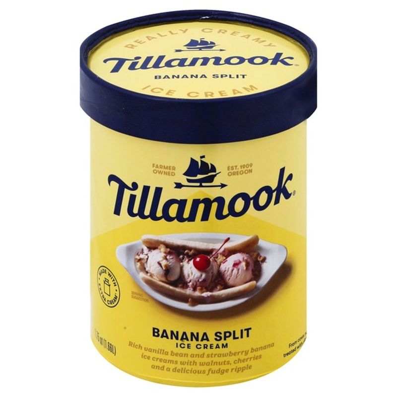 Tillamook Banana Split Ice Cream (1.75 qt) - Instacart