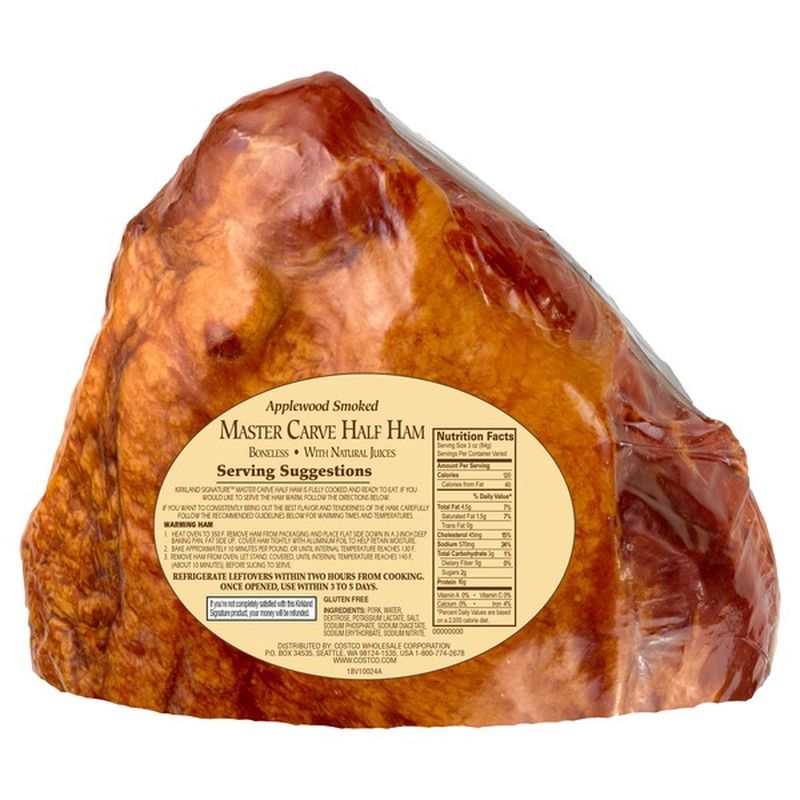 Kirkland Signature Antibiotic Free Mastercarve Half Ham (per lb