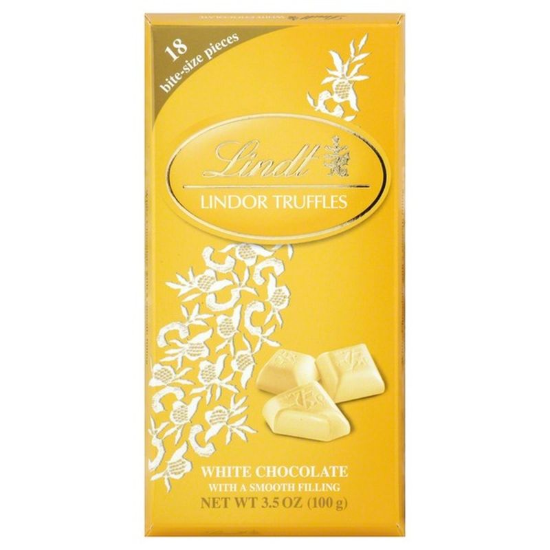 Lindt LINDOR White Chocolate Truffle Bar (3.5 oz) Instacart