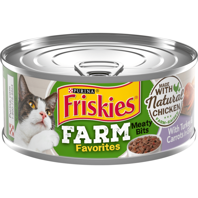 Friskies Gravy Wet Cat Food, Farm Favorites Meaty Bits With Turkey (5.5