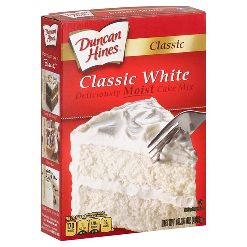 Duncan Hines Cake Mix, Classic White, Perfectly Moist (15