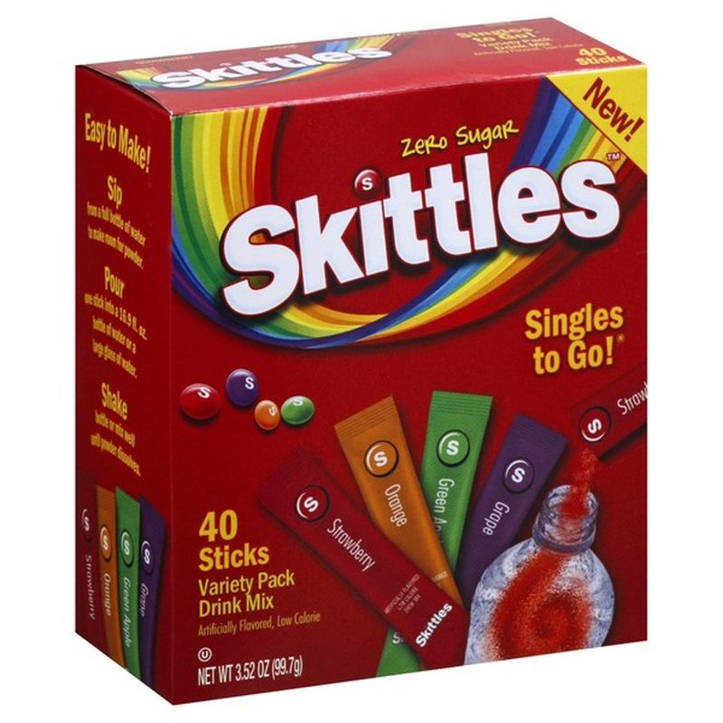 Skittles Drink Mix, Zero Sugar, Variety Pack (40 each) - Instacart