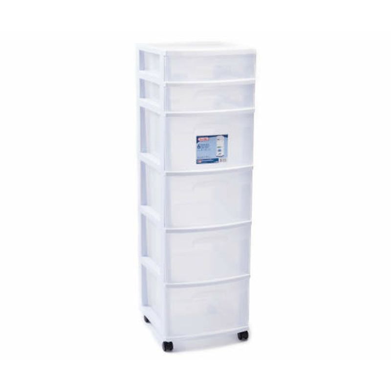 Sterilite White 6Drawer Rolling Storage Cart (each) Instacart