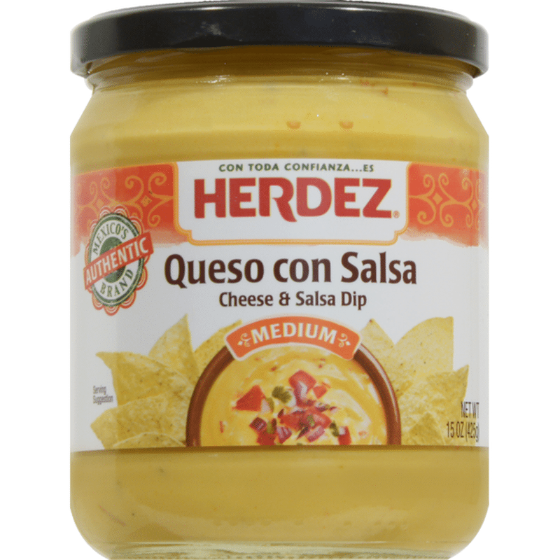 Herdez Medium Queso con Salsa Cheese & Salsa Dip (15 oz) Instacart