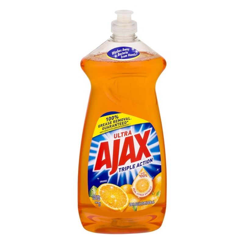 Ajax Dish Liquid/Hand Soap, Orange, Triple Action (28 oz) from Food