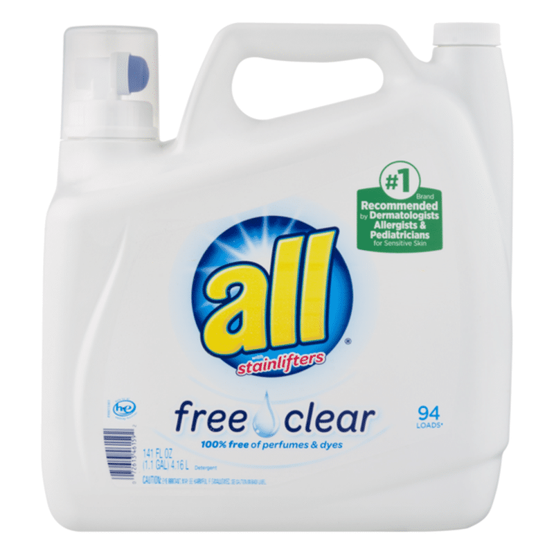 All Liquid Laundry Detergent Free Clear For Sensitive Skin 94 Loads