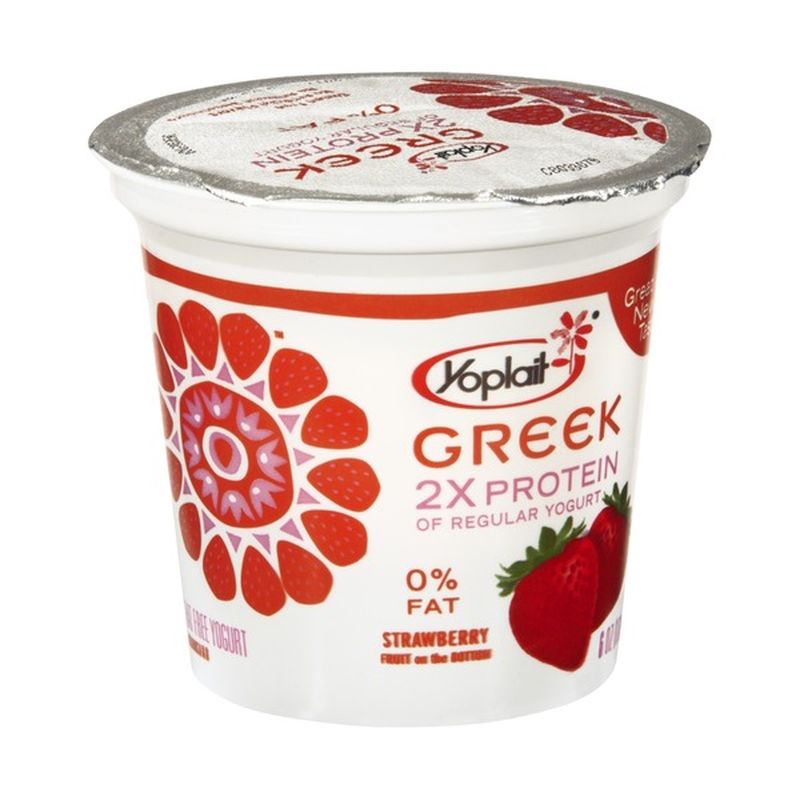 Yoplait Greek Strawberry Fruit on the Bottom Fat Free Yogurt (6 oz