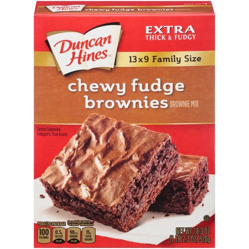 Duncan Hines Brownie Mix, Chewy Fudge, Family Size (18.3 oz) from ...