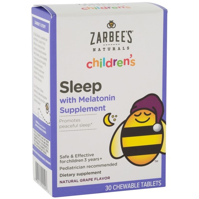 Zarbee's Naturals Children's Sleep Grape Chewable Tablets with