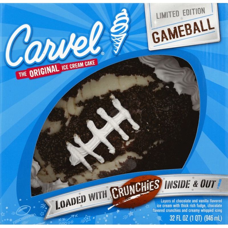 carvel football ice cream cake