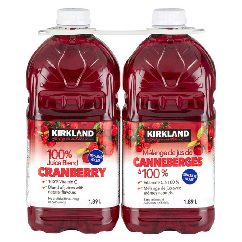 Kirkland Signature 100 Cranberry Juice Blend (1.89 L) Instacart