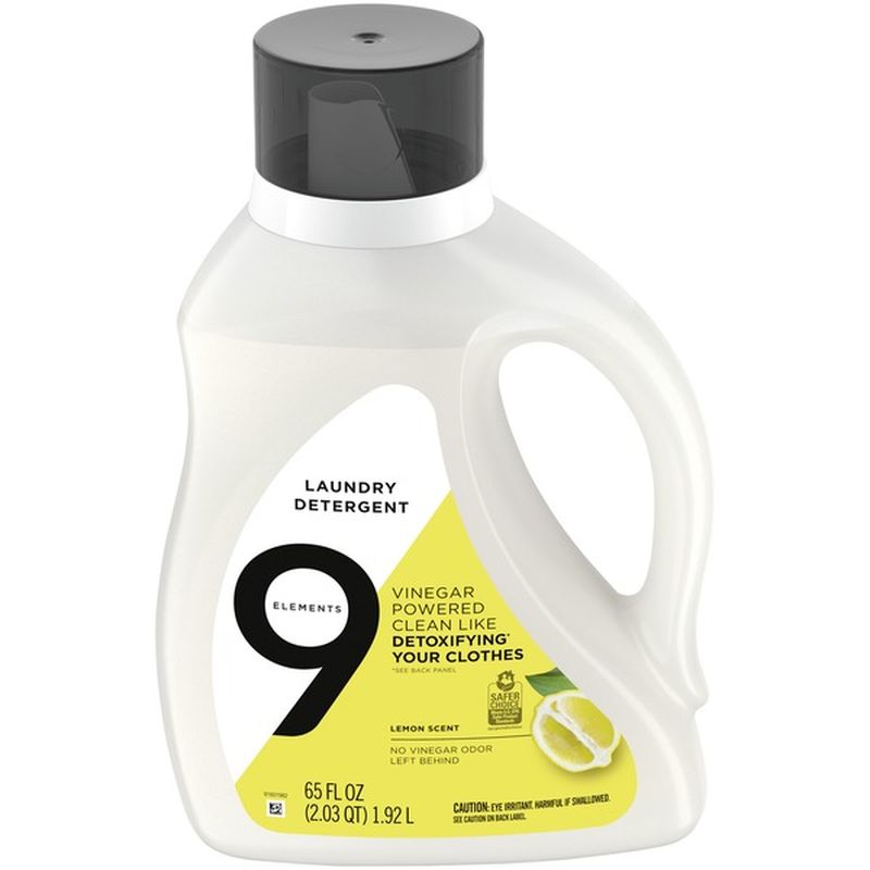 9 Elements Liquid Laundry Detergent, Lemon Scent (65 oz) Instacart