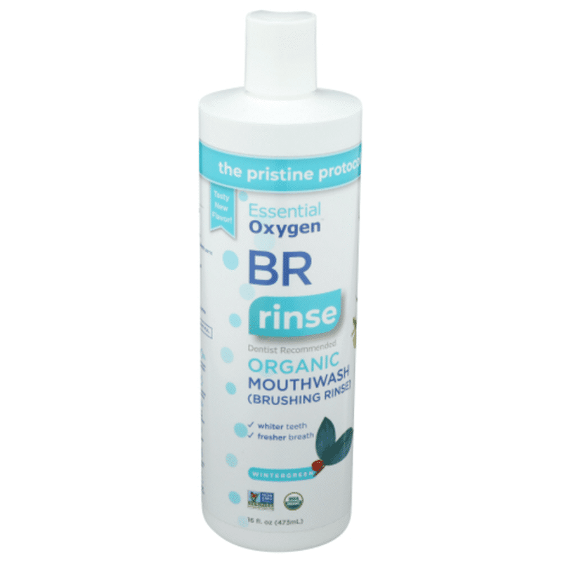 Essential Oxygen BR Organic Wintergreen Mouthwash Brushing Rinse (16 fl