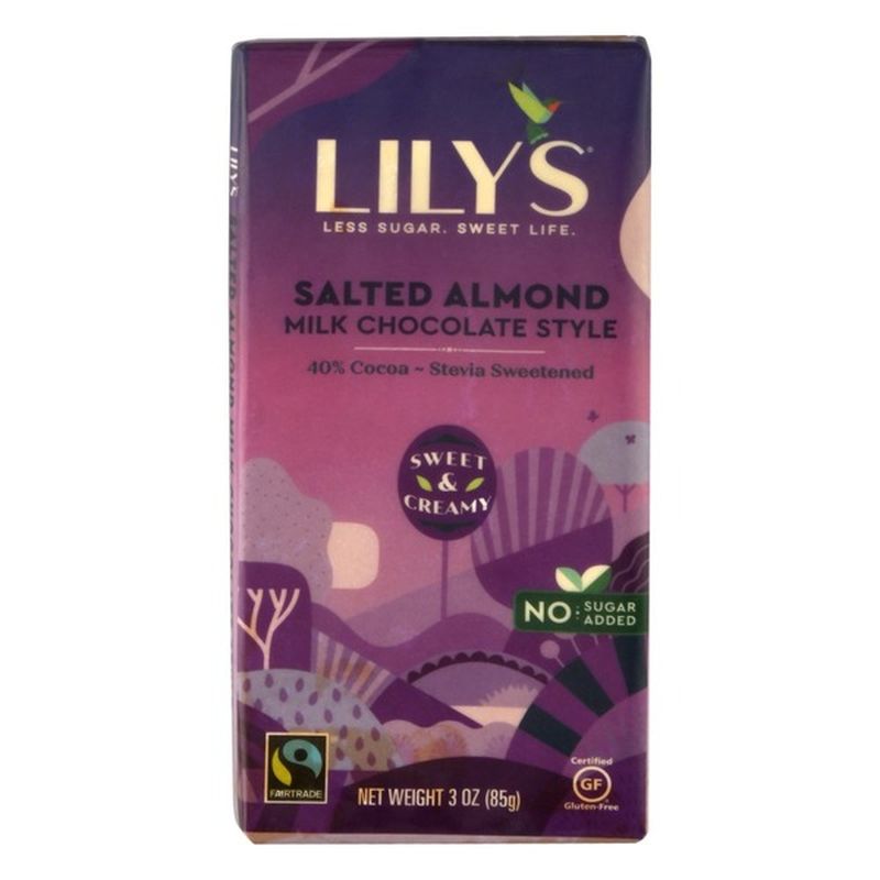 Lily's Milk Chocolate Style, Salted Almond, 40 Cocoa (3 oz) from
