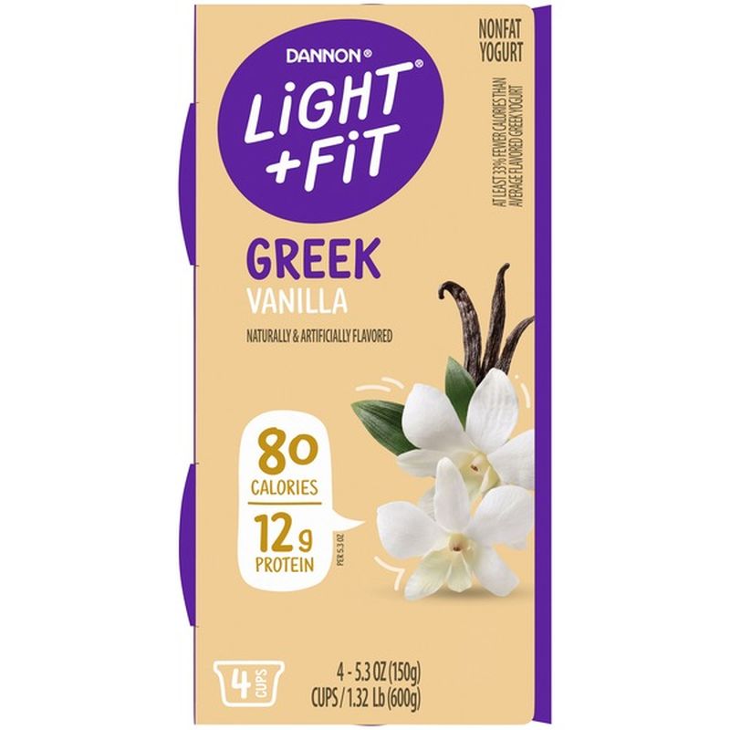 Light N' Fit Nonfat Gluten-Free Vanilla Greek Yogurt (5.3 Oz) From ...